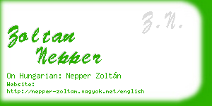 zoltan nepper business card