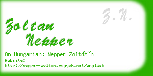 zoltan nepper business card